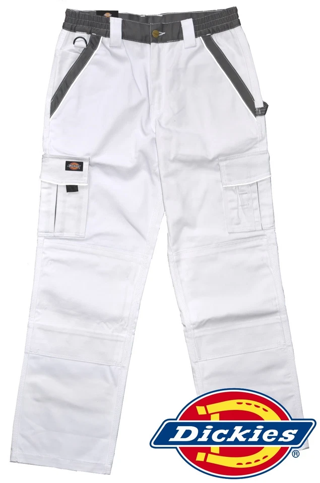 DICKIES MALERHOSE IN 300 95 Bundhose weiß Industry Serie NEU Arbeitshose
