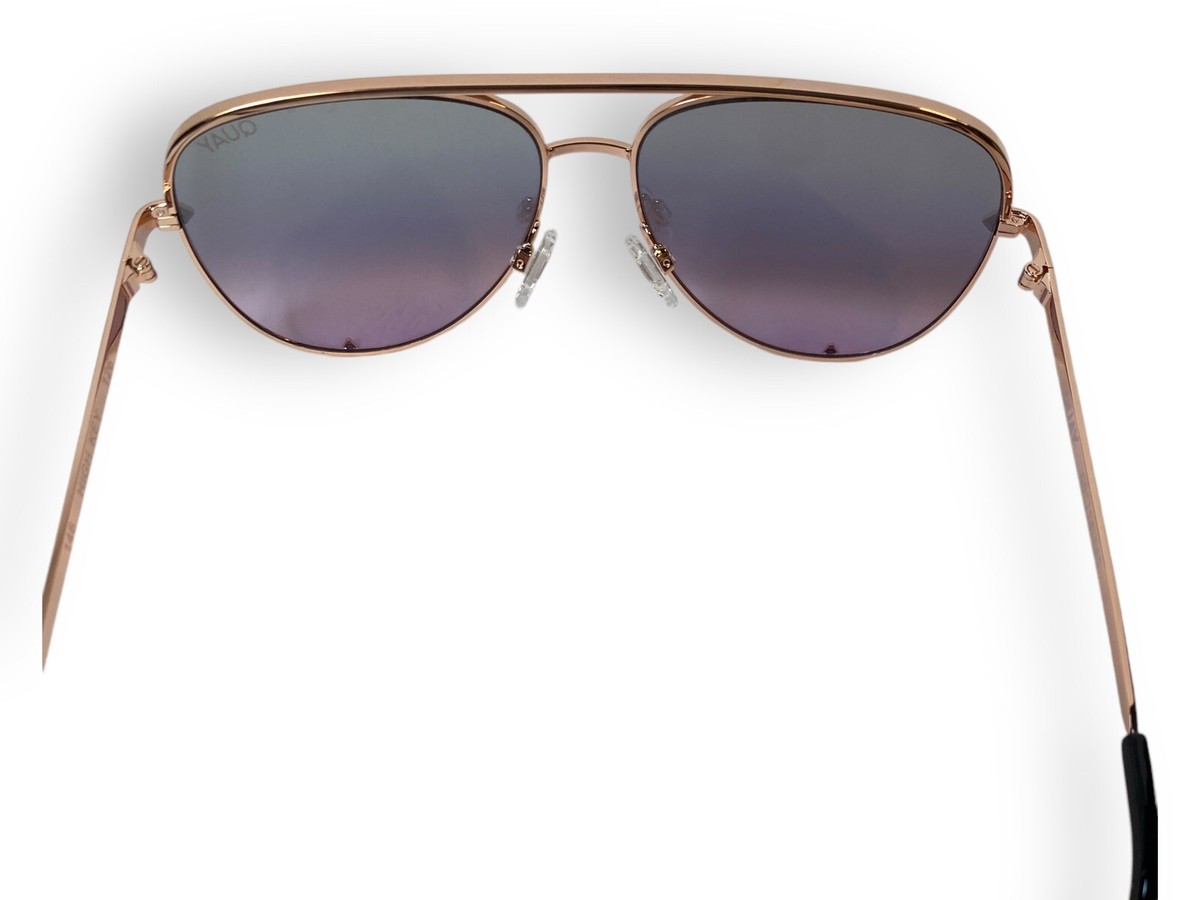 Quay High Key Aviator 51mm Rose Gold -Gold Lavender Gradient 