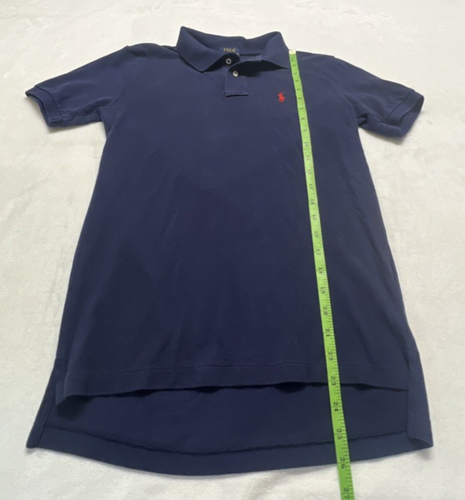 Polo Ralph Lauren Polo Shirt Boys L 14 - 16 Blue Short Sleeve Cotton Mesh Pony - Picture 6 of 8
