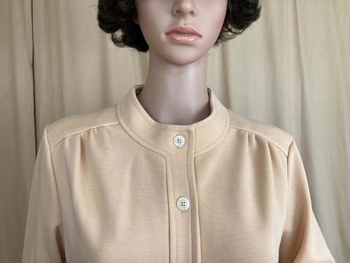 Vintage 70's Koret of California Ecru Polyester Ladies Leisure Pant Suit - Union - Picture 3 of 12