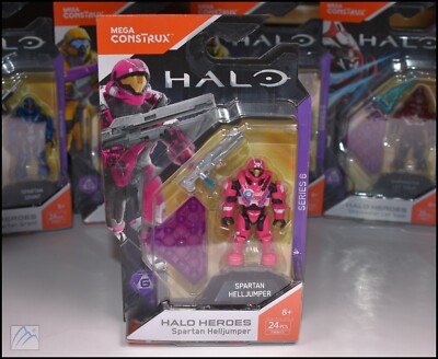 HALO HEROES SERIES 6 MEGA BLOKS CONSTRUX UNSC SPARTAN HELLJUMPER FIGURE FMM73