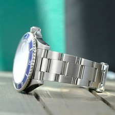 Rolex Submariner Date Mens Watch Steel Blue Dial Blue Insert Bezel Oyster 40mm 4