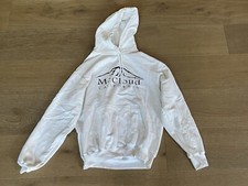Port Company White hoodie Long Sleeve Cotton Sweatshirt Women s Size M