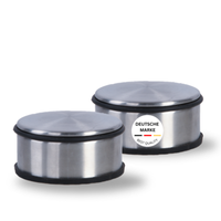 TüRstopper 2Er Set Edelstahl Ø 11,3 Cm Dekorativer TüRhalter Bodenstopper Keil