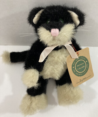 Boyds Bears Byron Cat black & white 8