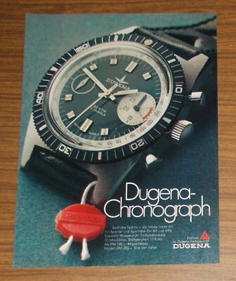 Seltene Werbung DUGENA CHRONOGRAPH - Eine Uhr macht Mode 1971