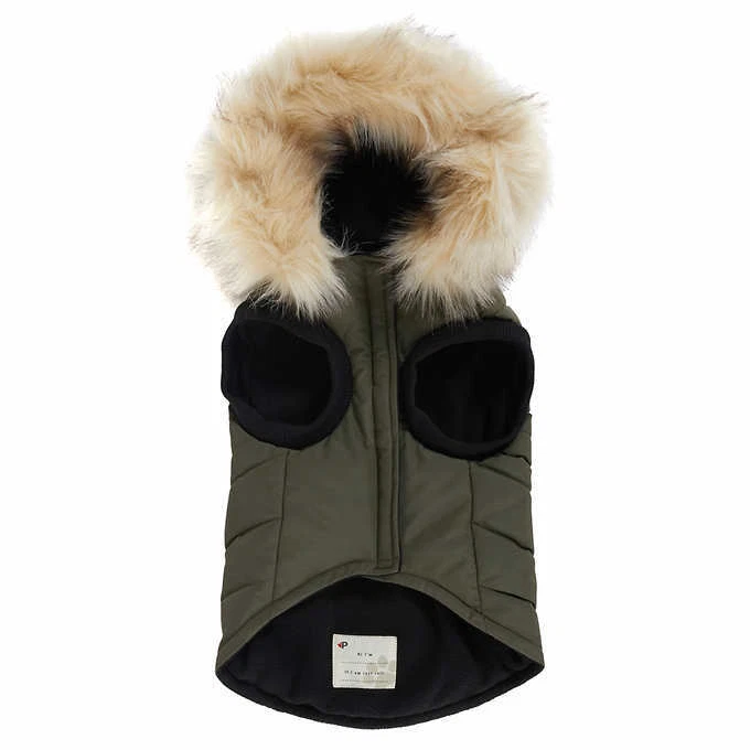 Pajar Pup Toby Hooded Parka for Dogs (Military Green, Large) | eBay