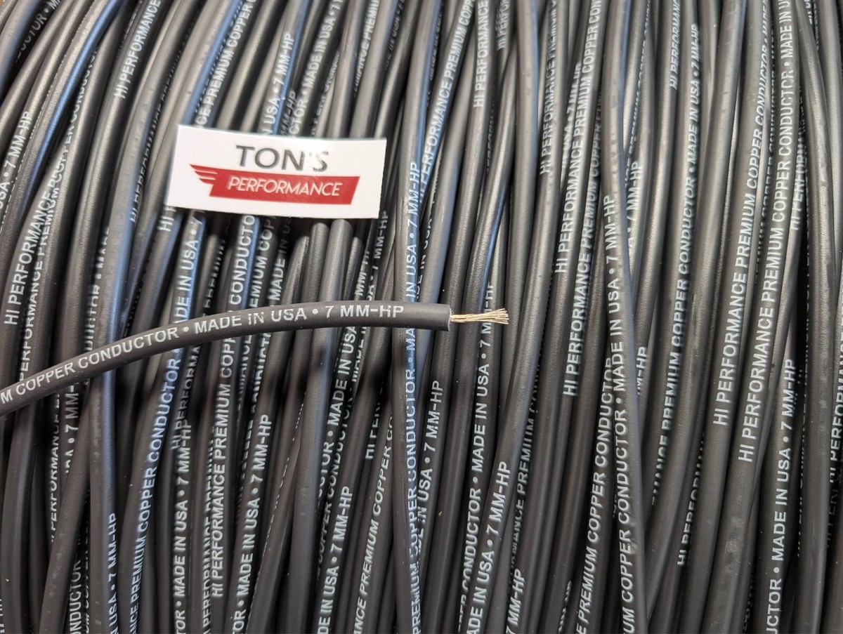 ゴー 7mm Solid Copper Core Spark Plug Ignition Wire | Sold by the