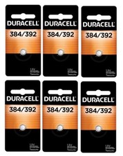 6  Duracell Silver Oxide 384/392 1.5 V 45 Ah Electronic/Watch Battery 1 pk