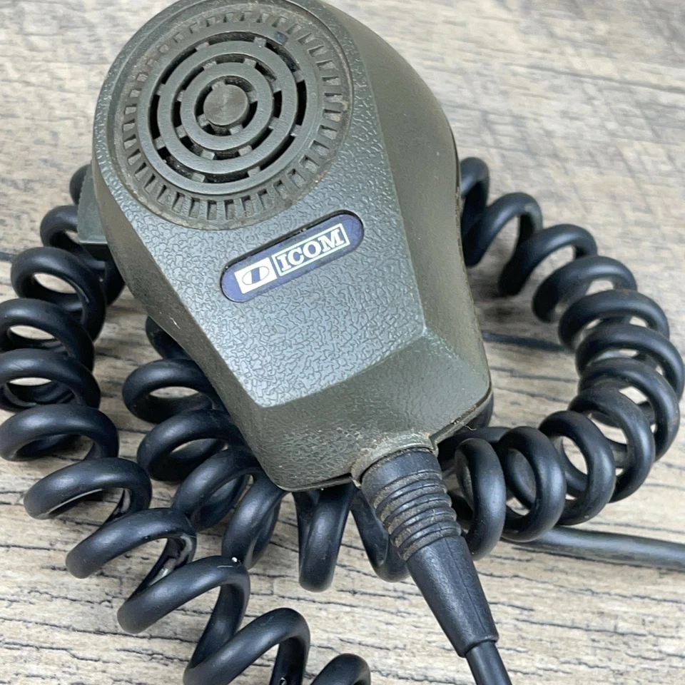 Icom Gray Handheld Microphone Talk Speaker Please see pictures and description - Image 2 of 4