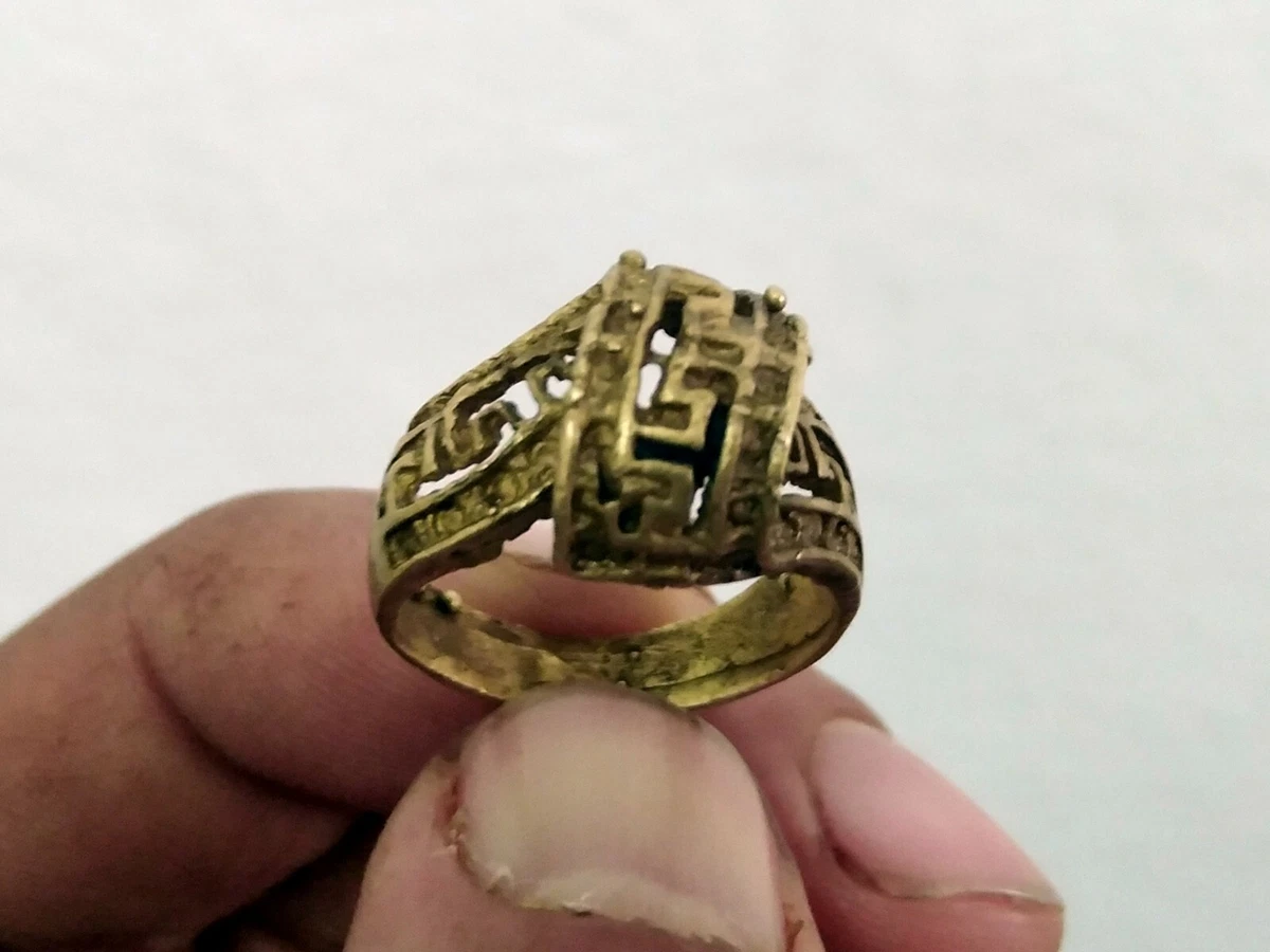 ANTIQUE RING COPPER JEWELRY VINTAGE TRIBAL FASHION RETRO WOMEN LADY WEDDING GIFT