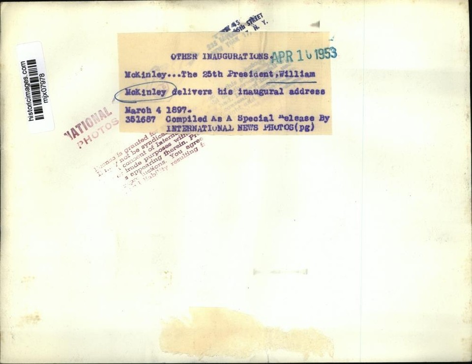 1897 Press Photo William McKinley, 25th President of the US inaugural ...