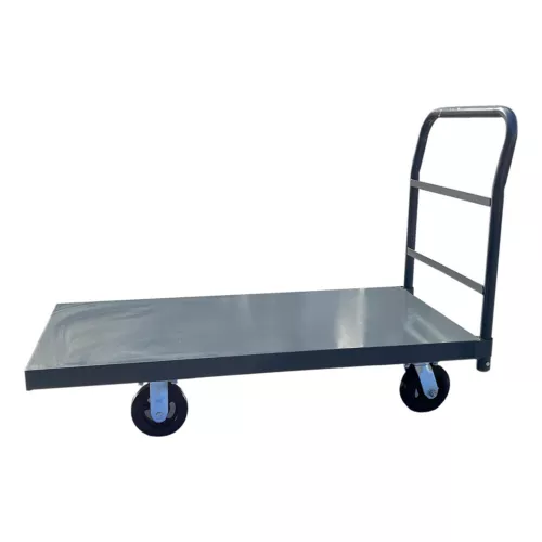 Steel Platform Truck Deck Platform Truck Push Cart 60" L x 24" W Portable Dolly - Picture 8 of 10