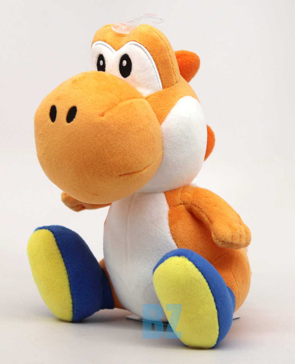 GENUINE Super Mario Bros Orange Yoshi Plush All Star 7