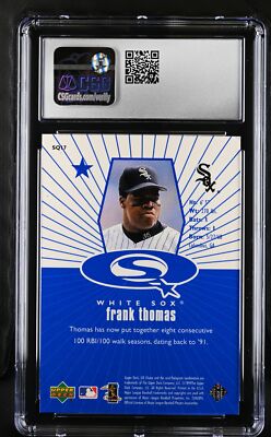 1999 Upper Deck Choice Blue Starquest Frank Thomas SQ17 Chicago