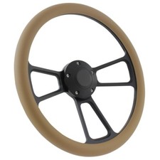 Volante Ford, envoltura de aluminio y bronceado Billet negro, bocina y adaptador