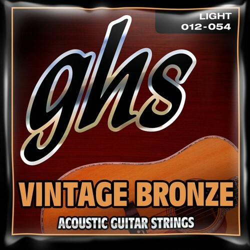 Набор струн для акустической гитары GHS Vintage Bronze, легкие, .012-.054 | Neu