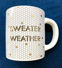 New Mug Coffer Tea Sweater Weather Golden Honeycomb Accents Modern Expressions