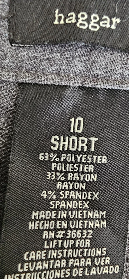 Брюки женские Haggar размер 10P 10 миниатюрные короткие серые - Изображение 2 из 4