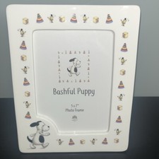 Bashful Puppy Ceramic Photo Frame by Jellycat 5X7", K600