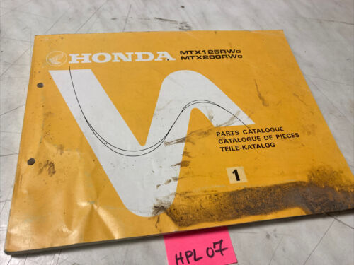 Honda MTX125RW MTX200RW D parts list liste catalogue pièce détachée MTX 125 200 - Photo 1/11