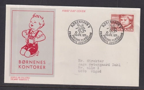 Denmark 1971 Child Welfare "Popular" First Day Cover Addressed