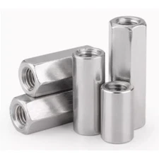 1PCS M18*20*S27 Metric Long Rod 304 Stainless Steel Hex Coupling Nut Connector