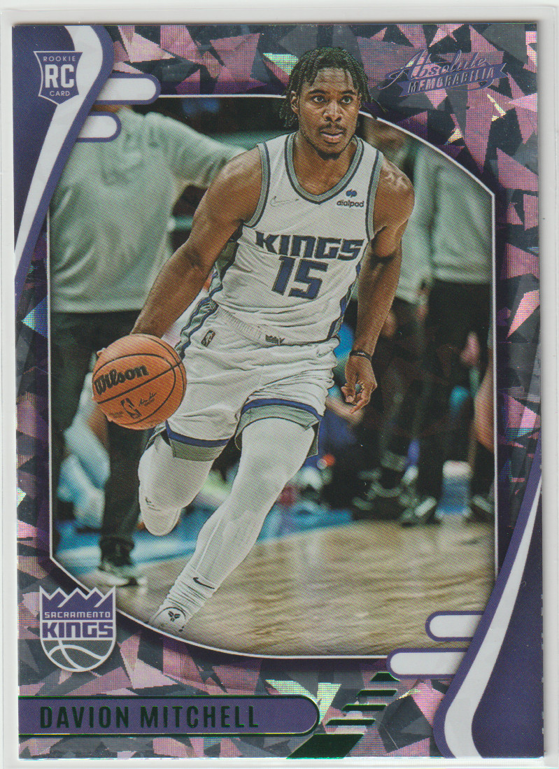 2021-22 Panini Chronicles #210 Davion Mitchell Absolute Green Cracked Ice RC