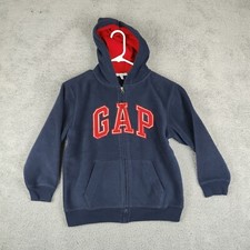 Gap Fleece Sweater Boys Large 10 Full Zip Hooded Jacket Long Sleeve Shacket