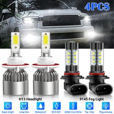 4pcs For Ford F 150 2004-2014 8000K LED Headlight Hi/Lo + Fog Light Bulbs Combo
