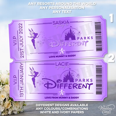 Reveal Surprise Disneyland Walt Geldbörse Disney World Paris Florida Land Ticket