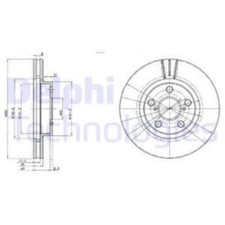 DELPHI 2x Bremsscheibe vorne Ø260 mm für Toyota Avensis Station Wagon _T22_ 1.8