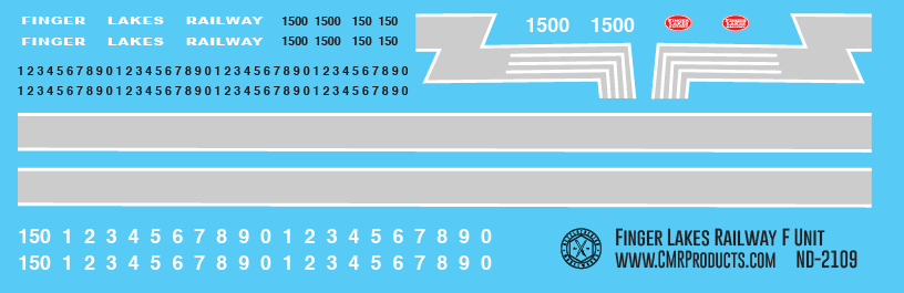 N Scale - Finger Lakes Railway F Unit Locomotive Decal Set