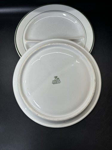 Vintage Shenango Restaurant China Green Band Grill Plate/ Lot Of 2 - Picture 5 of 10