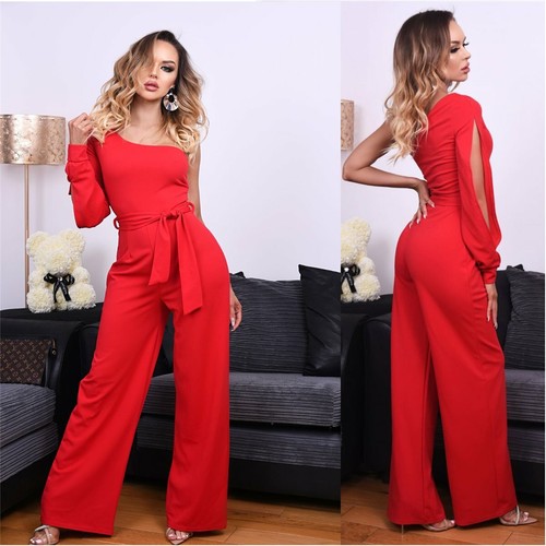 Tuta Jumpsuit elegante da donna sexy cerimonia matrimonio damigella festa  ballo | eBay