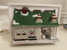 1930's TEXACO Town Porcelain Filling Station Building w/Lights 1st In Series NIB
