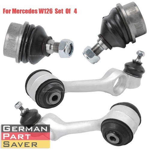 4 Pcs Front Upper Control Arm + Lower Ball Joint Kit for Mercedes Benz