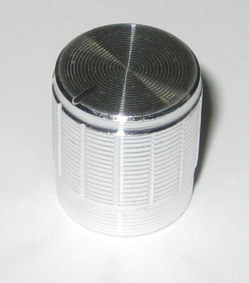 Aluminum Instrument Knurled Knob w/ Plastic Insert - Fits 6 mm 1/4'' Shaft - 14mm