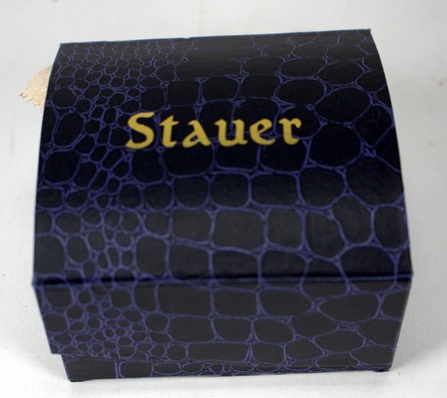 STAUER MENS WATCH IN BOX WITH RUBBER BAND - CHOCOLATE BROWN - WORKING - Picture 6 of 6