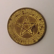 Pentagram Star Amusement Coin Token 24mm