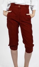 Sunbuster Vintage 1970s Rust Red Corduroy High-waisted Capri Pants by  Small