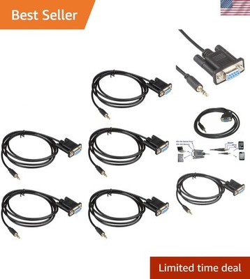 6 Feet DB9 to 3.5mm Serial Cables - Pack of 5 for Data Transfer Excellence