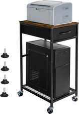 Computer Tower Stand PC Tower Stand with Storage Drawer Mobile CPU Holder Stand