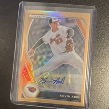2021 Panini Prizm Neon Orange Auto Kevin Abel #PDP195 /20 Baseball