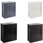 Slim Bathroom Storage Cabinet Toilet Roll Holder Unit Cleaning Supply Organizer