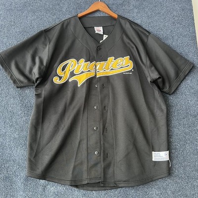 Vintage Pittsburgh Pirates Jersey Mens XL Black MLB Baseball Brian