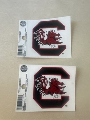 NEW Lot of 2 South Carolina Gamecocks 4  Rico Reusable Static Cling Decals T3