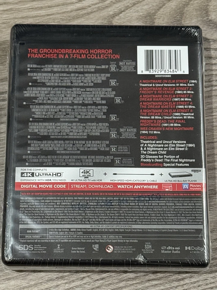 A Nightmare on Elm Street: 7-Film Collection (4K/Blu-ray + Digital) - New - Image 4 of 4