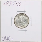 1935-S 10C Mercury Winged Liberty Silver Dime in UNC+ Condition #6275