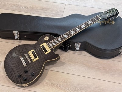 2013 Epiphone Les Paul 1960 Tribute Plus - Black Trans Flame Top - Near Mint!